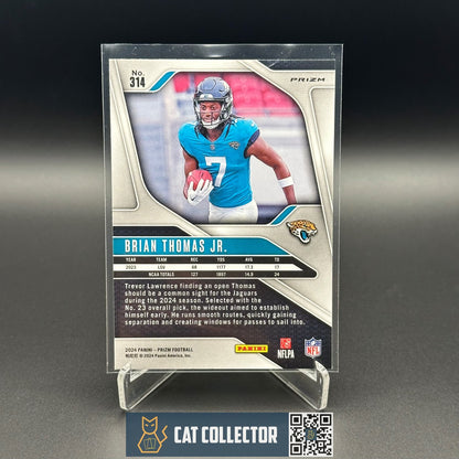 2024 Panini Prizm BRIAN THOMAS #314 Rookie RC Oranze Lazer - Jacksonville Jaguar
