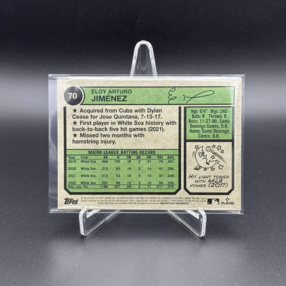 2023 Topps Heritage ELOY JIMENEZ #70 Chrome Purple Refractor - Chicago White Sox