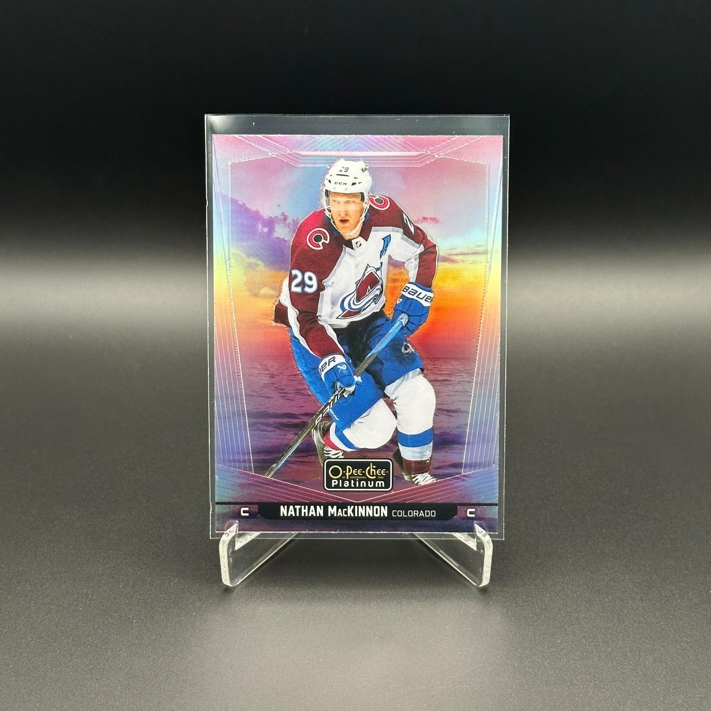 2024-25 O-Pee-Chee Platinum NATHAN MACKINNON #90 Sunset - Colorado Avalanche
