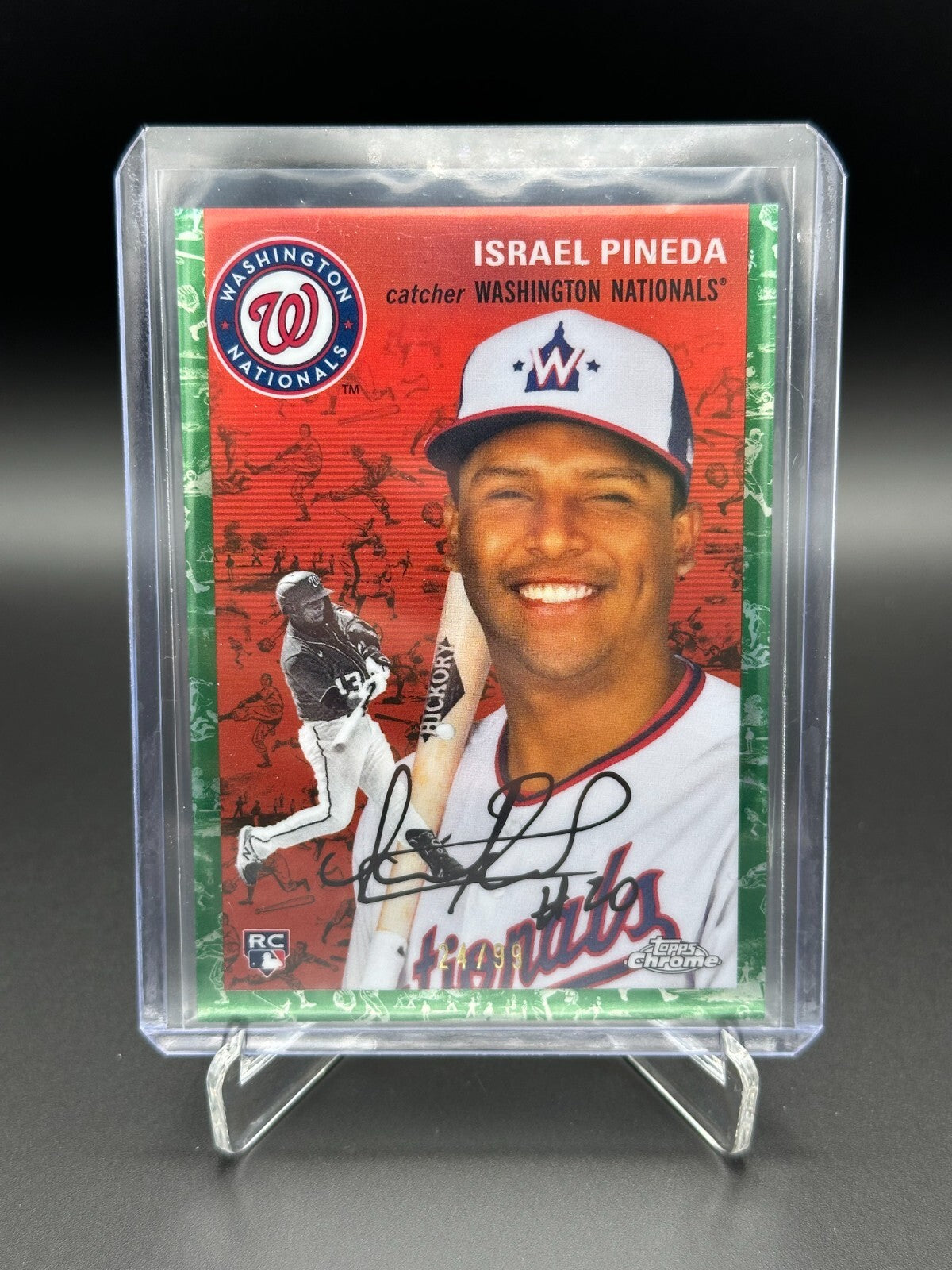2023 Topps Chrome Platinum ISRAEL PINEDA #153 Toile White/Green Refractor RC /99