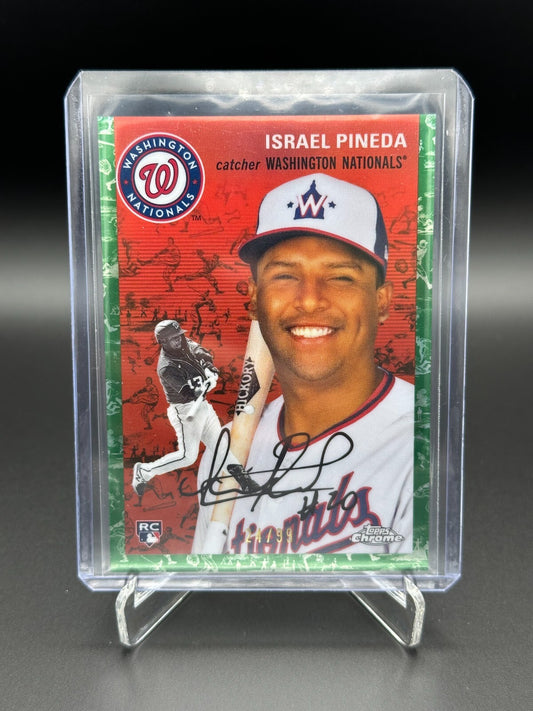 2023 Topps Chrome Platinum ISRAEL PINEDA #153 Toile White/Green Refractor RC /99