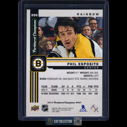 2022-23 UD Parkhurst Champions PHIL ESPOSITO #350 Rainbow SP