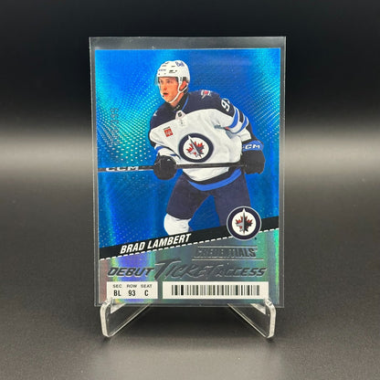 2024-25 UD Credentials BRAD LAMBERT #117 Debut Ticket Access Blue RC 399/399