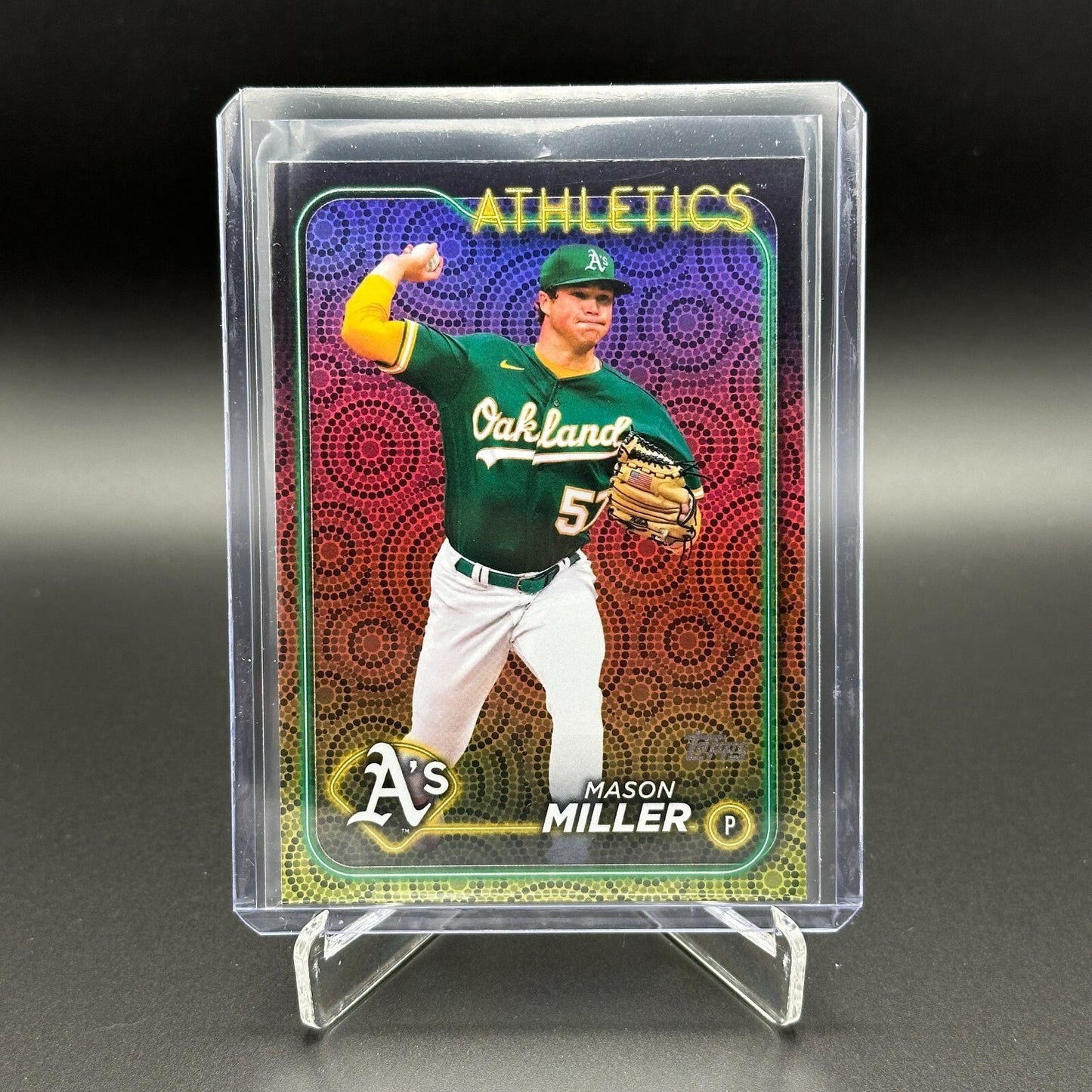 2024 Topps Series 2 MASON MILLER #427 Holiday Parallel - Oakland Athletics