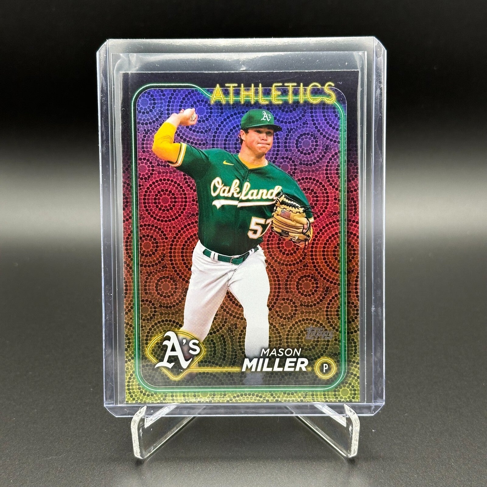 2024 Topps Series 2 MASON MILLER #427 Holiday Parallel - Oakland Athletics