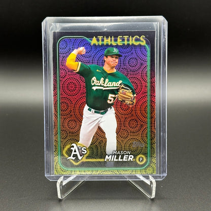 2024 Topps Series 2 MASON MILLER #427 Holiday Parallel - Oakland Athletics