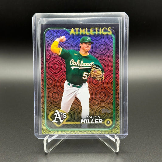 2024 Topps Series 2 MASON MILLER #427 Holiday Parallel - Oakland Athletics