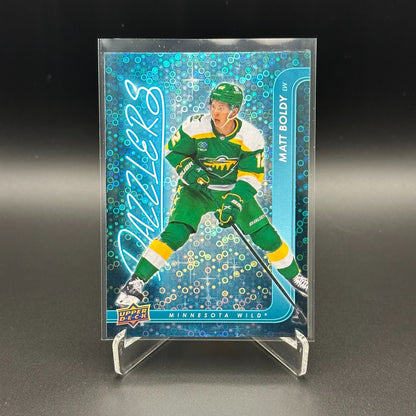 2024-25 UD Series 2 MATT BOLDY #DZ-100 Dazzlers Blue - Minnesota Wild