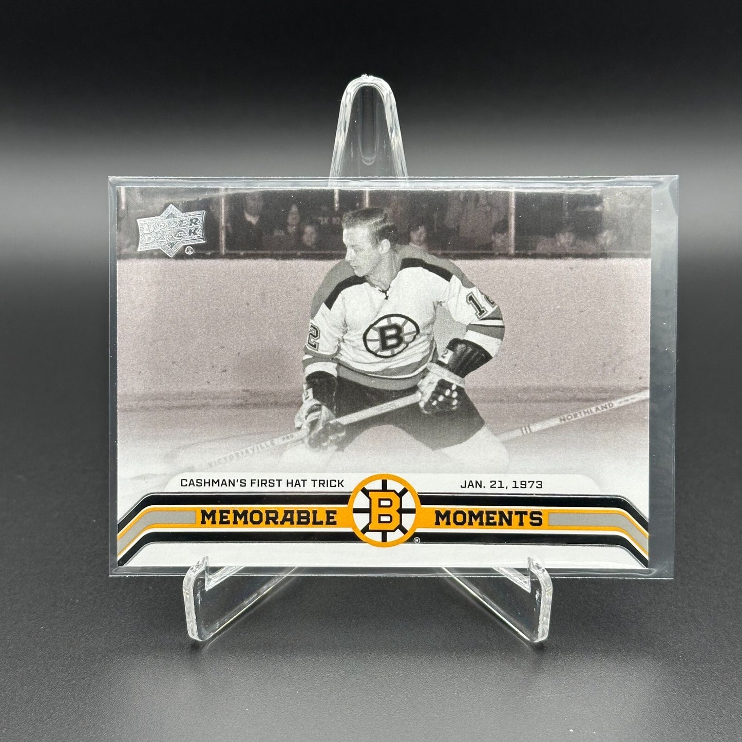 2023-24 UD Boston Bruins Centennial CASHMAN'S FIRST HAT TRICK #143