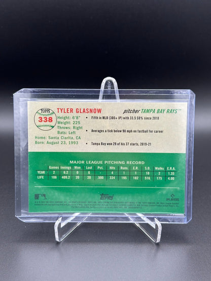 2023 Topps Chrome Platinum TYLER GLASNOW #338 Toile Cream/RoseGold Refractor /75