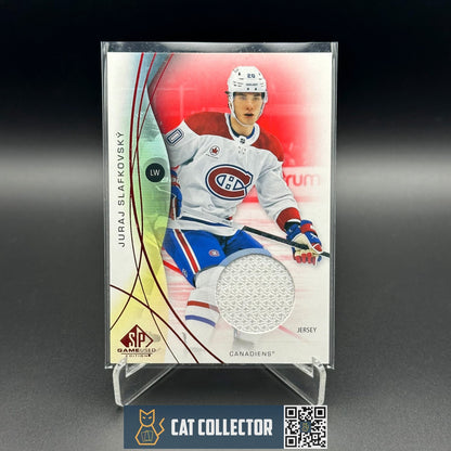 2024-25 UD SP Game Used JURAJ SLAFKOVSKY #77 Red Jersey - Montreal Canadiens