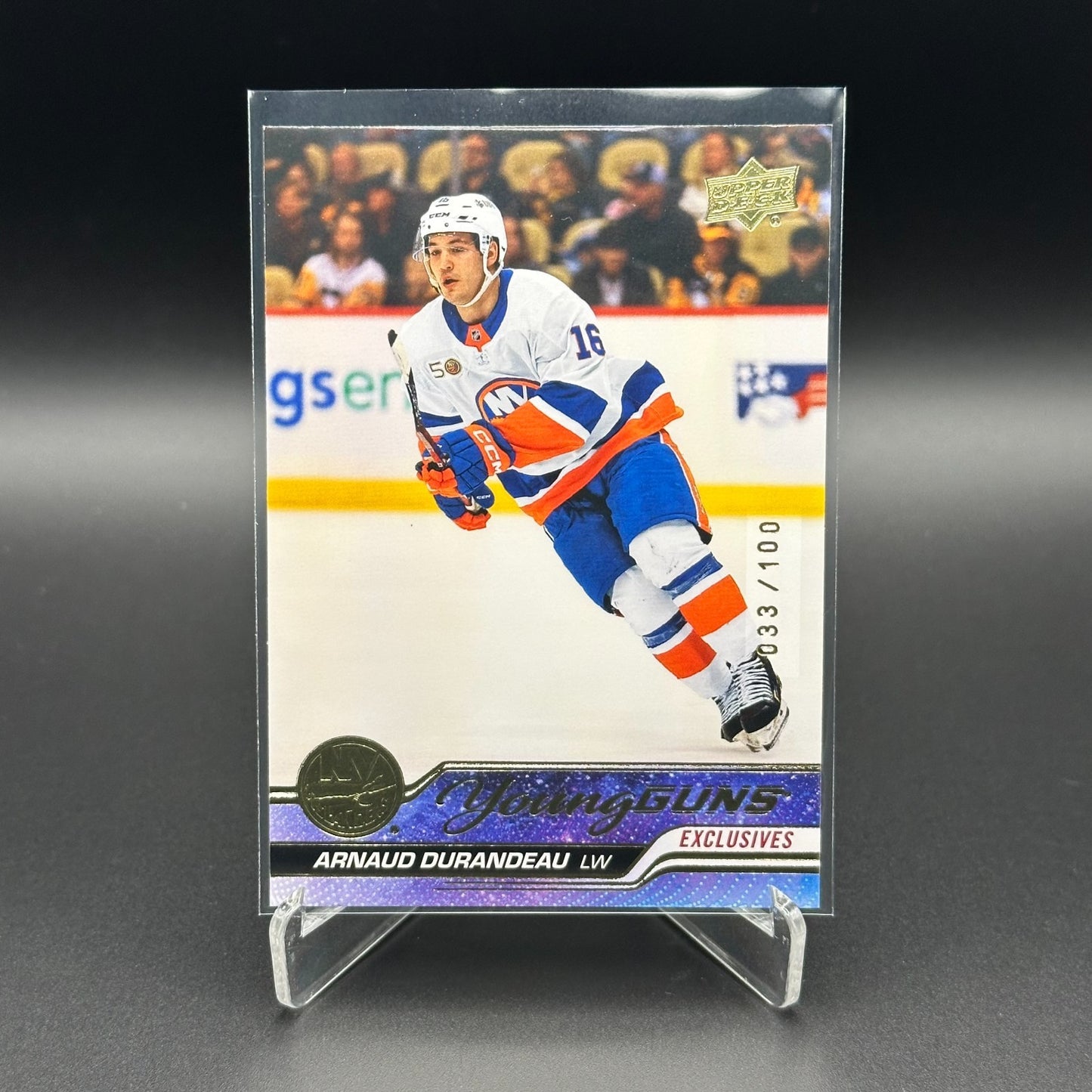 2023-24 UD Series 1 ARNAUD DURANDEAU #217 Young guns Exclusives RC /100