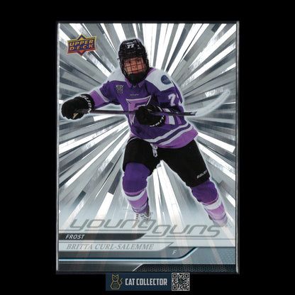 2024-25 UD PWHL BRITTA CURL-SALEMME #69 Young Guns Outburst RC