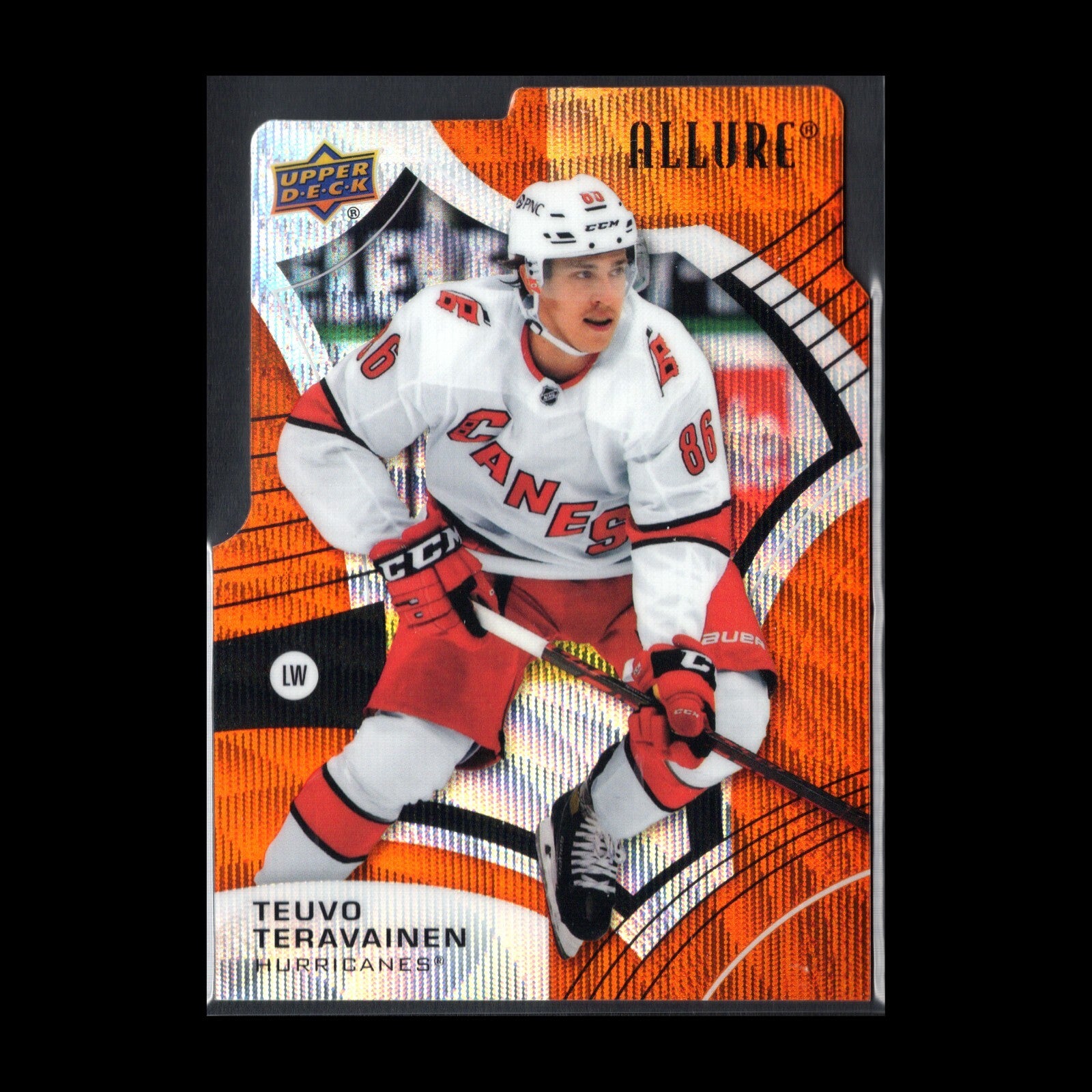 2021-22 UD Allure TEUVO TERAVAINEN #60 Orange Slice Die-Cut Carolina Hurricanes