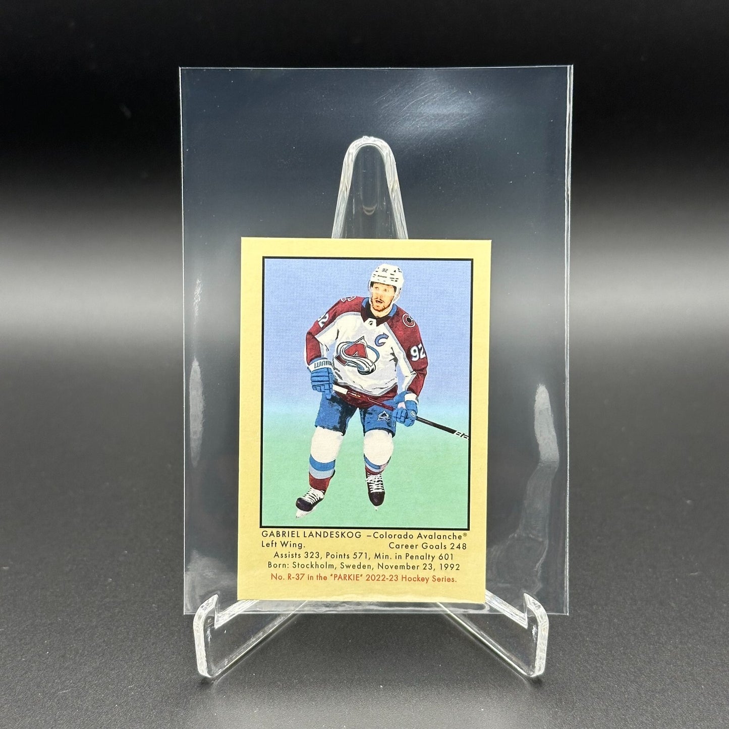 2022-23 UD Parkhurst GABRIEL LANDESKOG #R-37 Retro Parkie mini Bubble gum