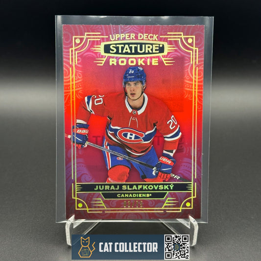 2022-23 UD Stature JURAJ SLAFKOVSKY #105 Red Rookie RC /75 - Montreal Canadiens