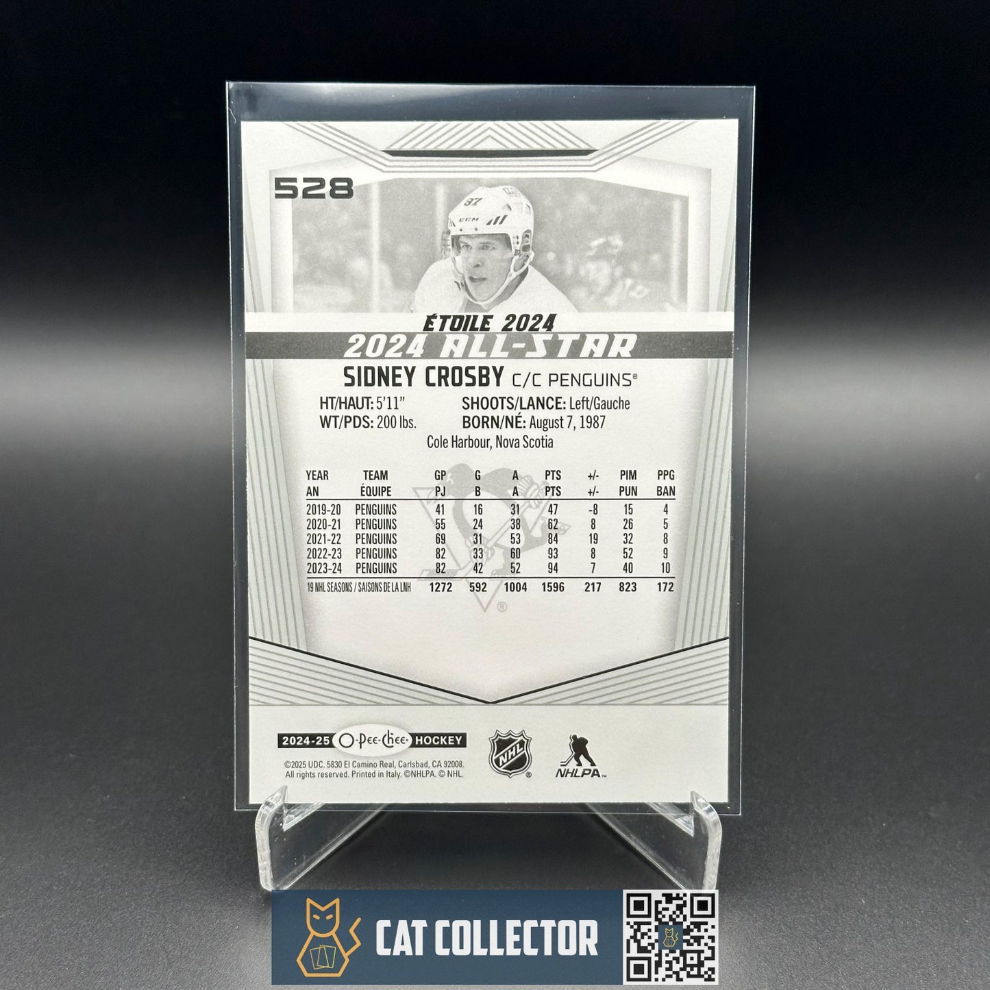 2024-25 O-Pee-Chee Hockey SIDNEY CROSBY #528 2024 All-Star