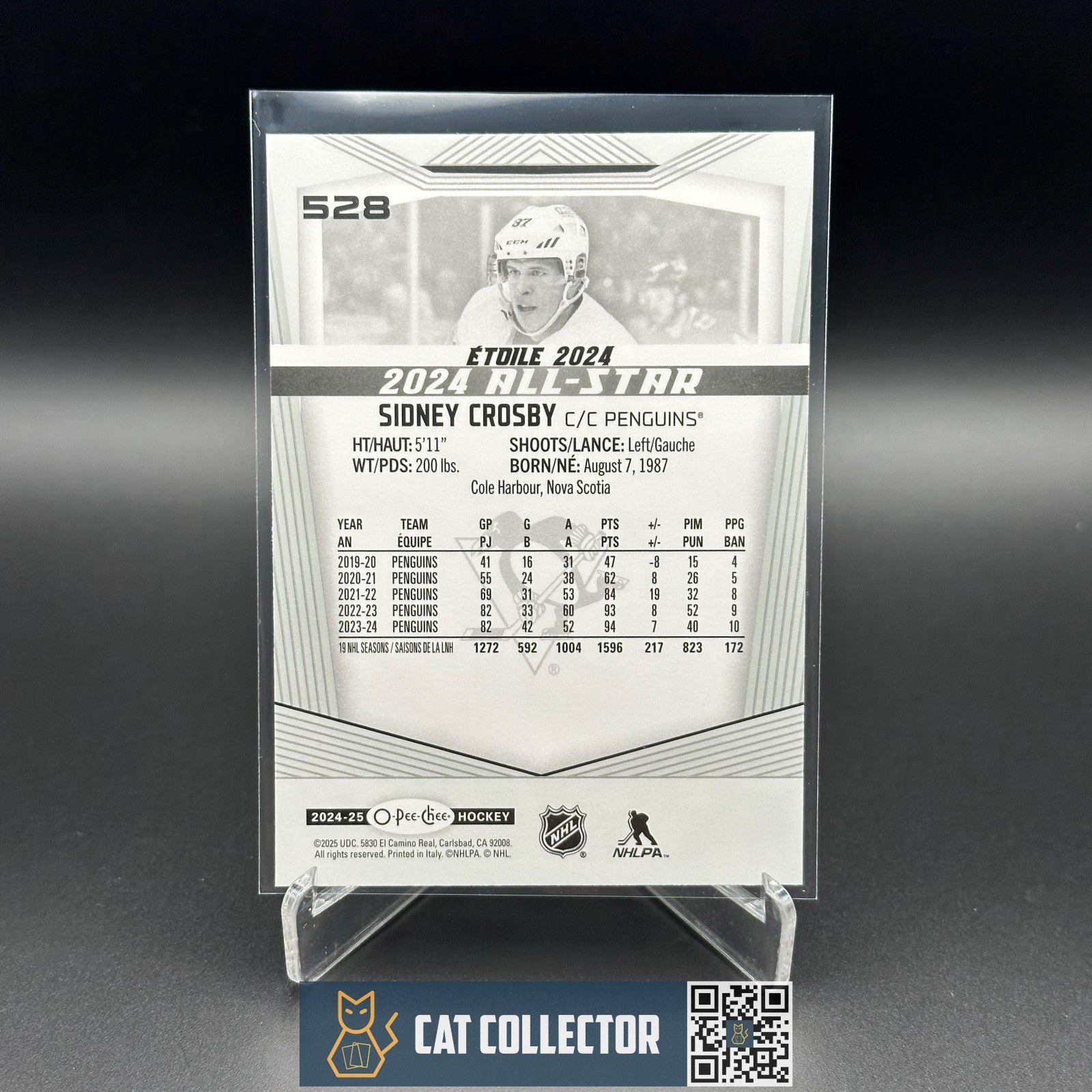 2024-25 O-Pee-Chee Hockey SIDNEY CROSBY #528 2024 All-Star