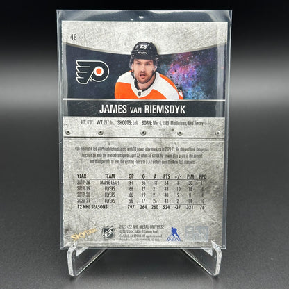 2021-22 SkyBox Metal Universe JAMES VAN RIEMSDYK #48 Blue spectrum