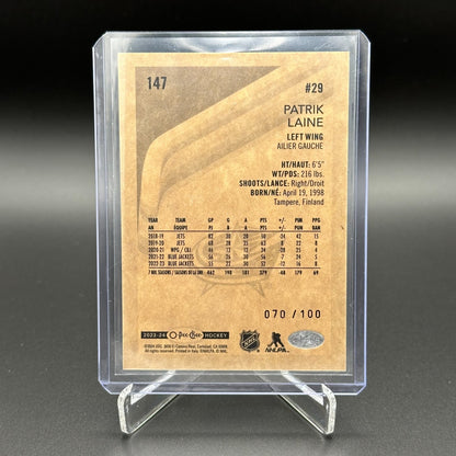 2023-24 O-Pee-Chee PATRIK LAINE #147 Retro Black Border Parallel 70/100