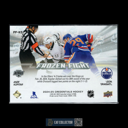 2024-25 UD Credentials ANZE KOPITAR / LEON DRAISAITL #FF-KD Frozen Fight