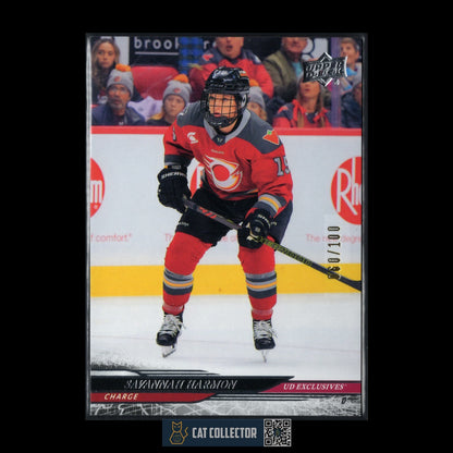 2024-25 UD PWHL SAVANNAH HARMON #5 UD Exclusives /100 - Ottawa Charge