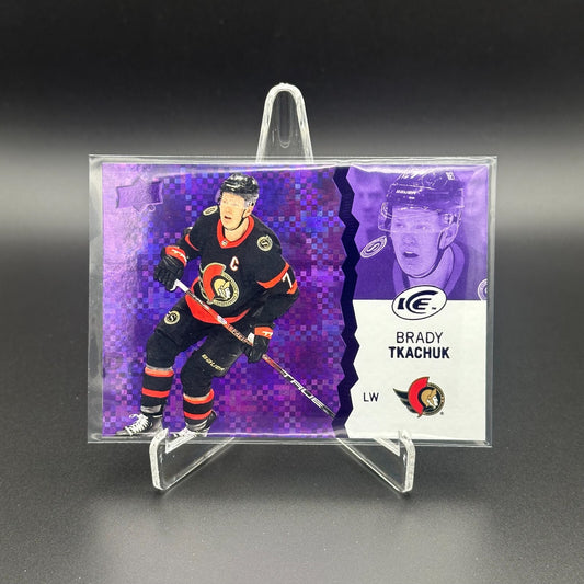2023-24 UD Ice BRADY TKACHUK #67 Purple - Ottawa Senators