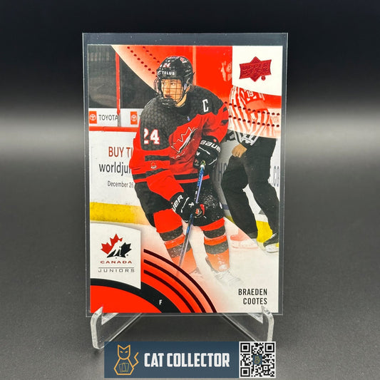 2025 Upper Deck Team Canada BRAEDEN COOTES #3 Red foil