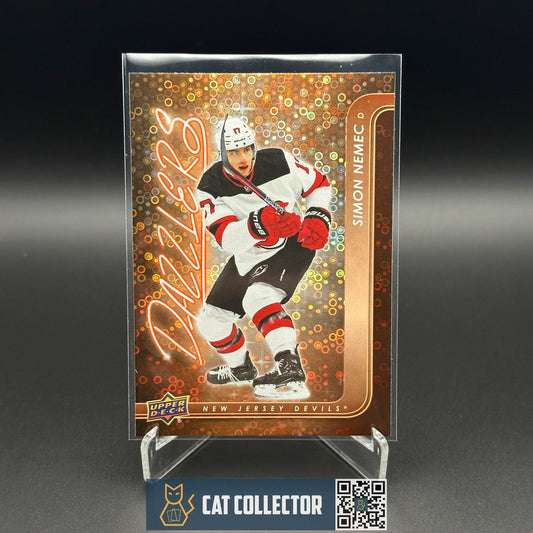 2024-25 UD Series 1 SIMON NEMEC #DZ-32 Dazzlers Orange - New Jersey Devils