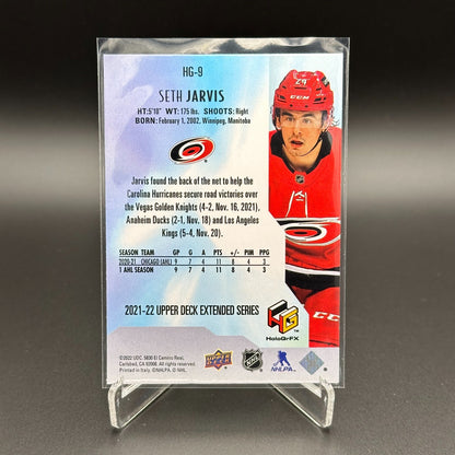 2021-22 UD Extended series SETH JARVIS #HG-9 HoloGrFX - Carolina Hurricanes