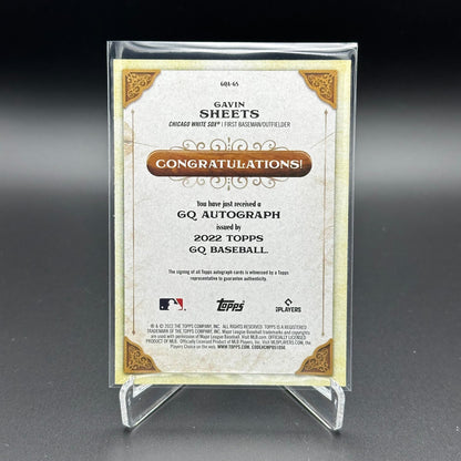 2022 Topps Gypsy Queen GAVIN SHEETS #GQA-GS AUTO Rookie RC - Chicago White Sox