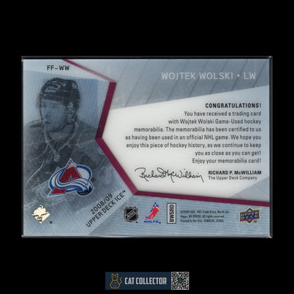 2008-09 UD Ice WOJTEK WOLSKI #FF-WW Frozen Fabrics /100 Jersey