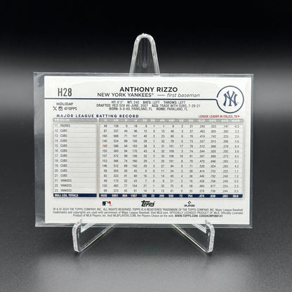 2024 Topps Holiday ANTHONY RIZZO #H28 Blue Metallic Holiday Tree