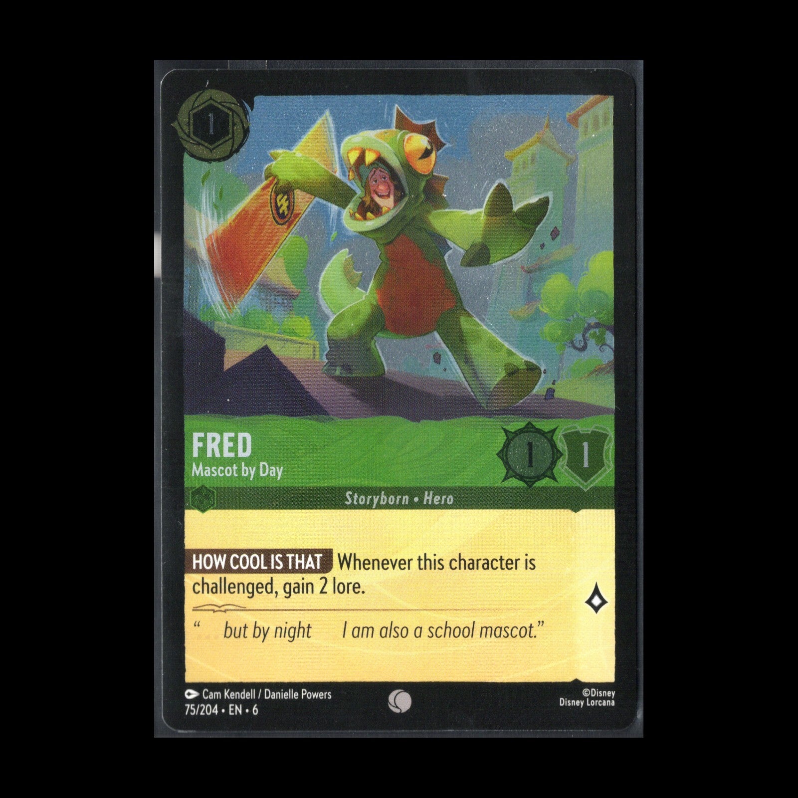 2024 Lorcana Azurite Sea FRED MASCOT BY DAY #75 Common Cold Foil