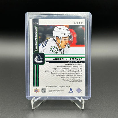 2022-23 UD Parkhurst Champions ANDREI KUZMENKO #305 Rookie RC AUTOGRAPH