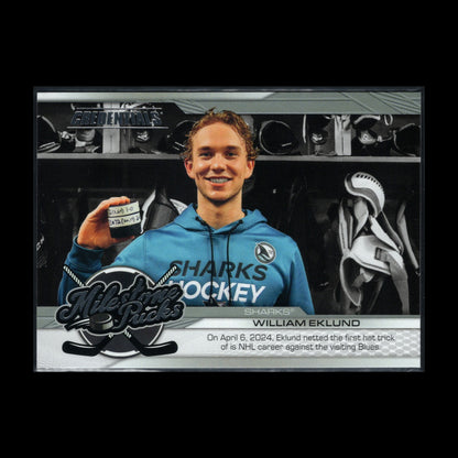 2024-25 UD Credentials WILLIAM EKLUND #MP-WE Milestone Pucks