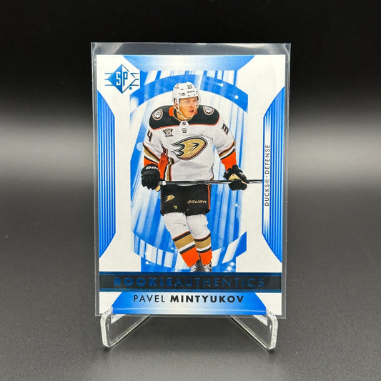 2023-24 UD SP Authentic PAVEL MINTYUKOV #124 Rookie Authentics - Anaheim Ducks