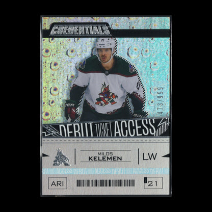 2023-24 UD Credentials KILOS KELEMEN #136 Debut Ticket Access Rookie RC /999