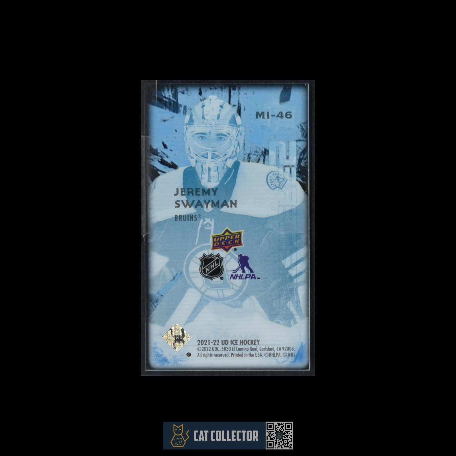 2021-22 UD Ice JEREMY SWAYMAN #MI-46 Premieres Mini RC Rookie - Boston Bruins