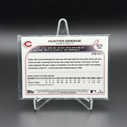 2022 Topps Chrome Updated Series HUNTER GREENE #USC191 RC