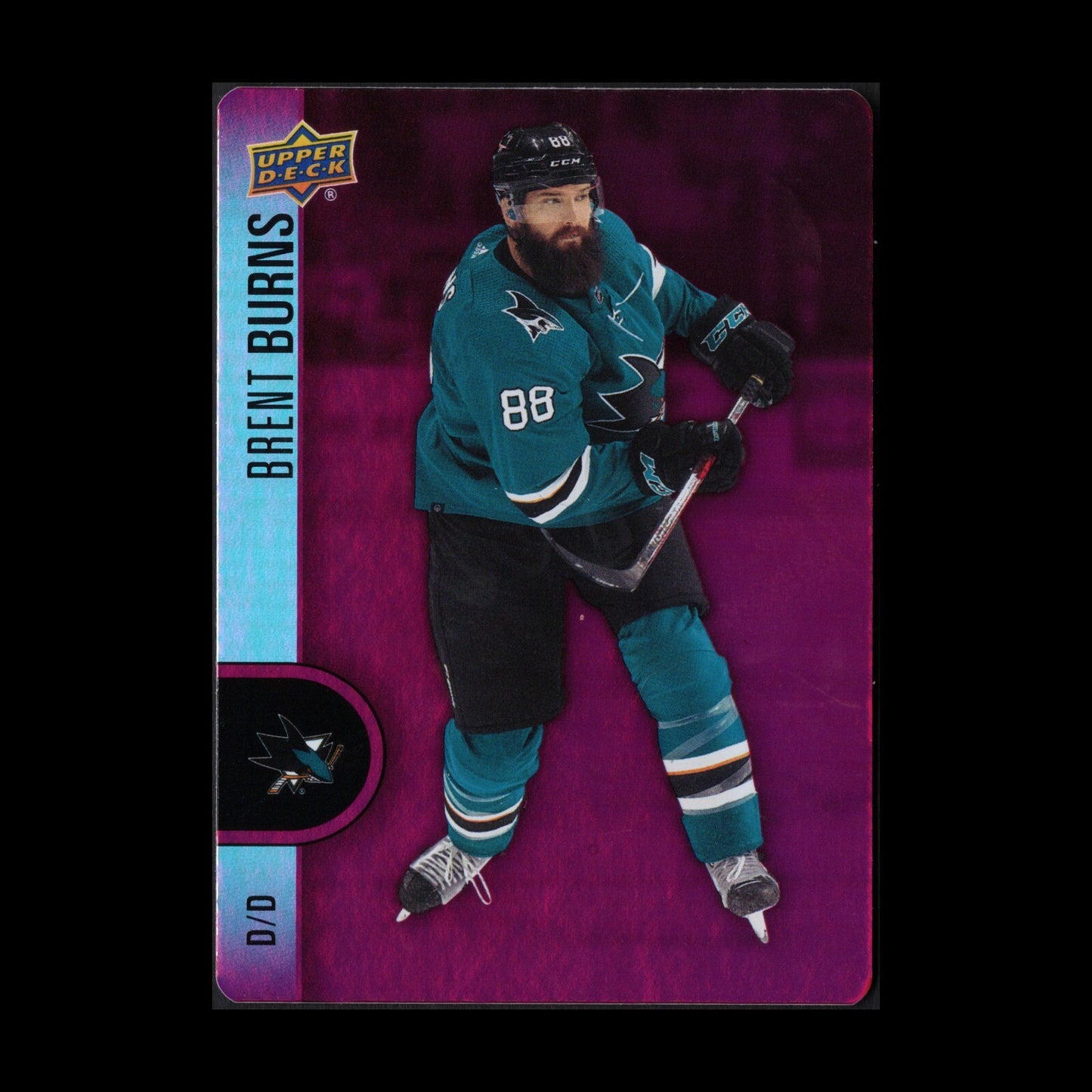 2022-23 UD Tim Hortons BRENT BURNS #DC-18 Red Die-Cut - San Jose Sharks