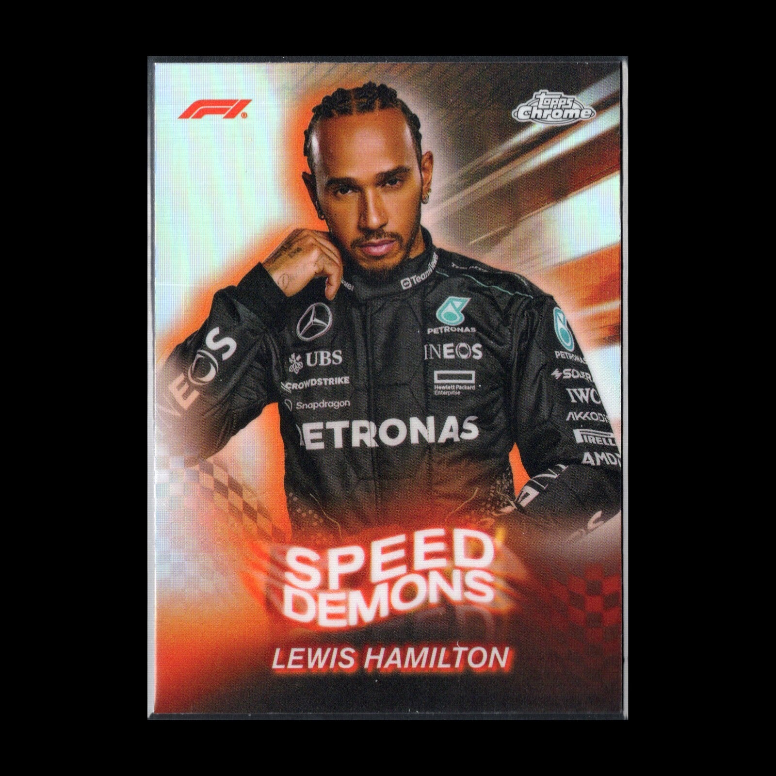 2024 Topps Chrome Formula 1 LEWIS HAMILTON #SD-6 Speed demons