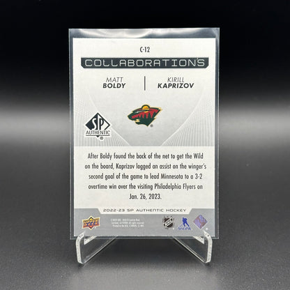 2022-23 UD SP Authentic MATT BOLDY / KIRILL KAPRIZOV #C-12 Collaborations