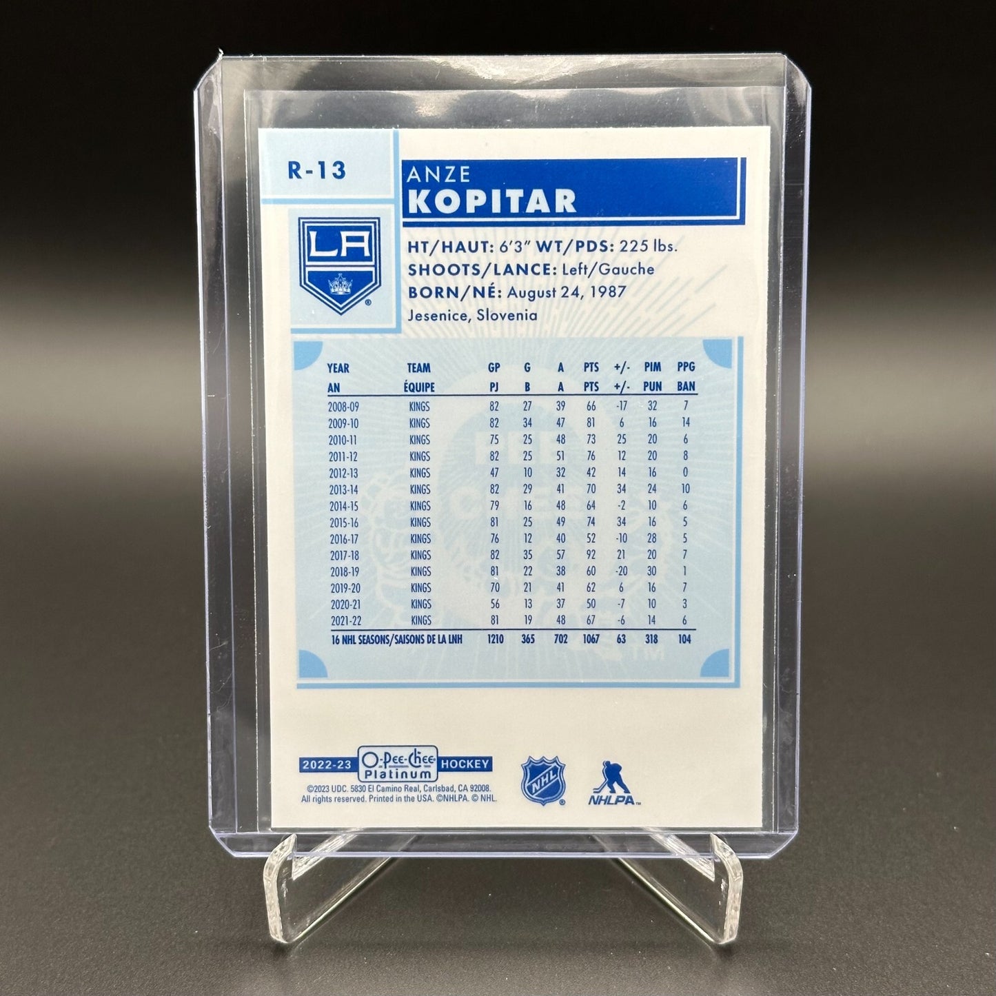 2022-23 O-Pee-Chee Platinum ANZE KOPITAR #R-13 Retro - Los Angeles Kings