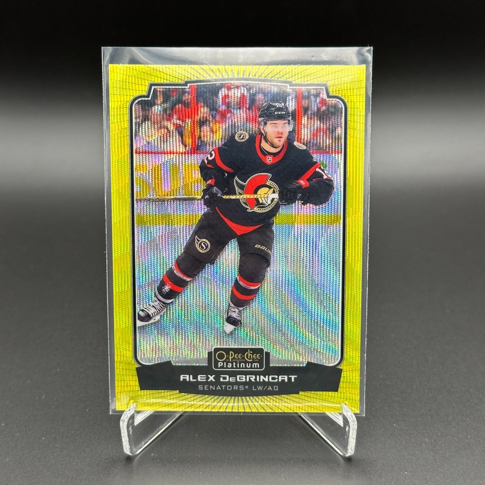 2022-23 O-Pee-Chee Platinum ALEX DEBRINCAT #2 Neon Yellow Surge Ottawa Senators