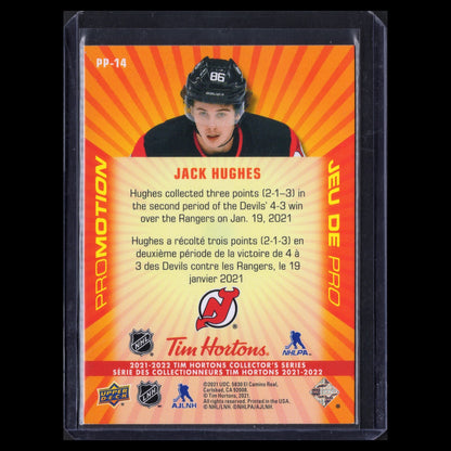 2021-22 UD Tim Hortons JACK HUGHES #PP-14 Promotion - New Jersey Devils