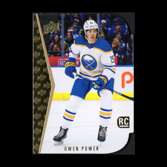 2022-23 UD Series 1 OWEN POWER #RDT-2 Rookie Gold Die-cut - Buffalo Sabres