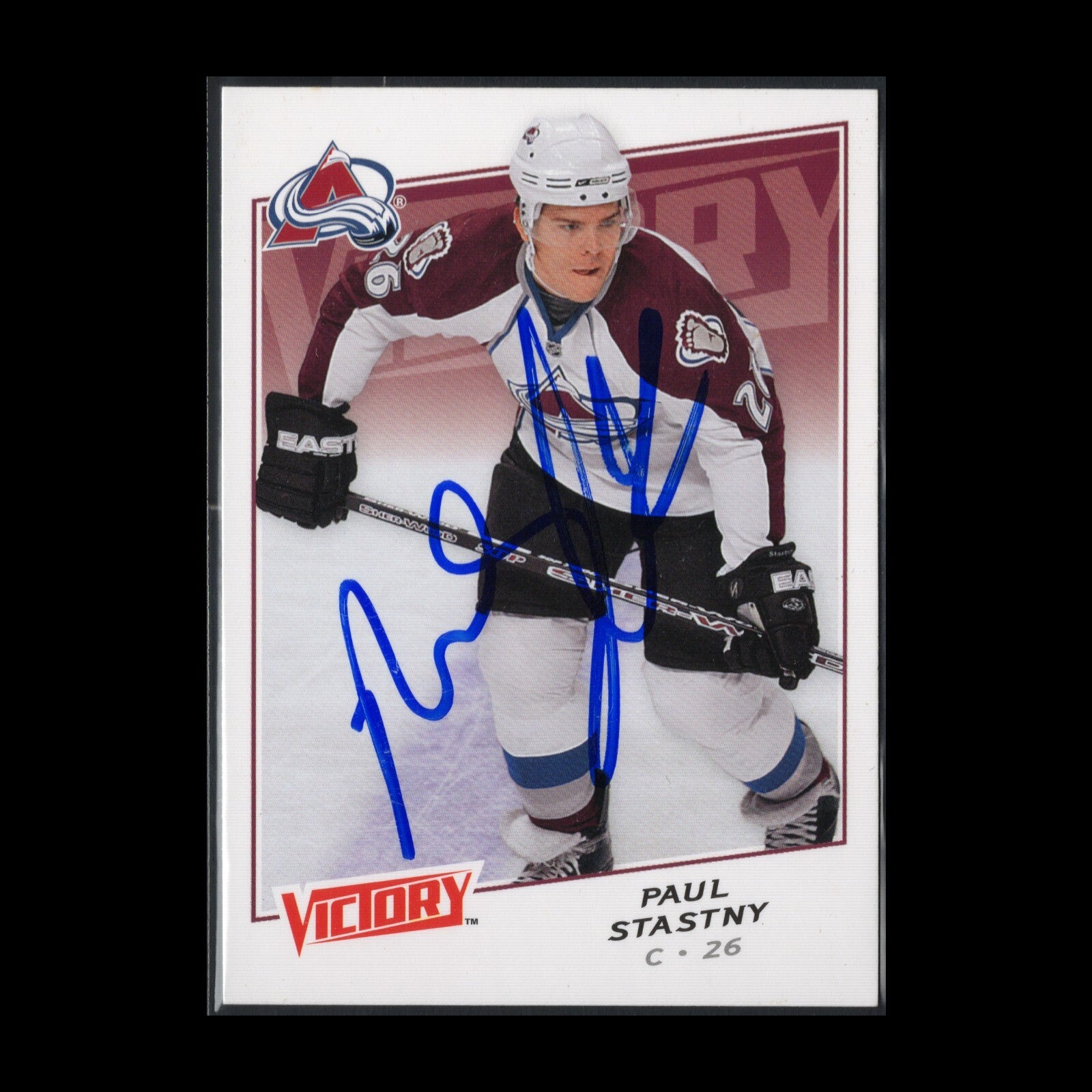 2008-09 UD Victory PAUL STASTNY #148 AUTO - Colorado Avalanche