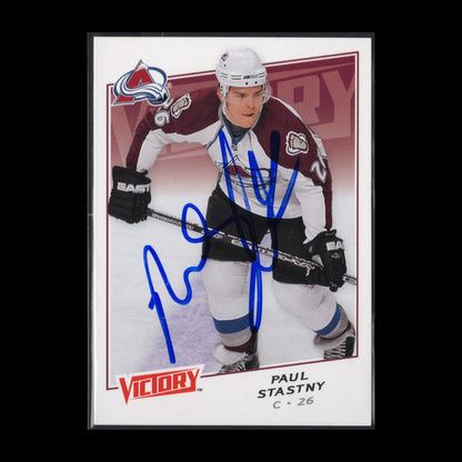 2008-09 UD Victory PAUL STASTNY #148 AUTO - Colorado Avalanche