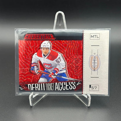 2023-24 UD Credentials SEAN FARRELL #170 Debut Ticket Access Red 109/125